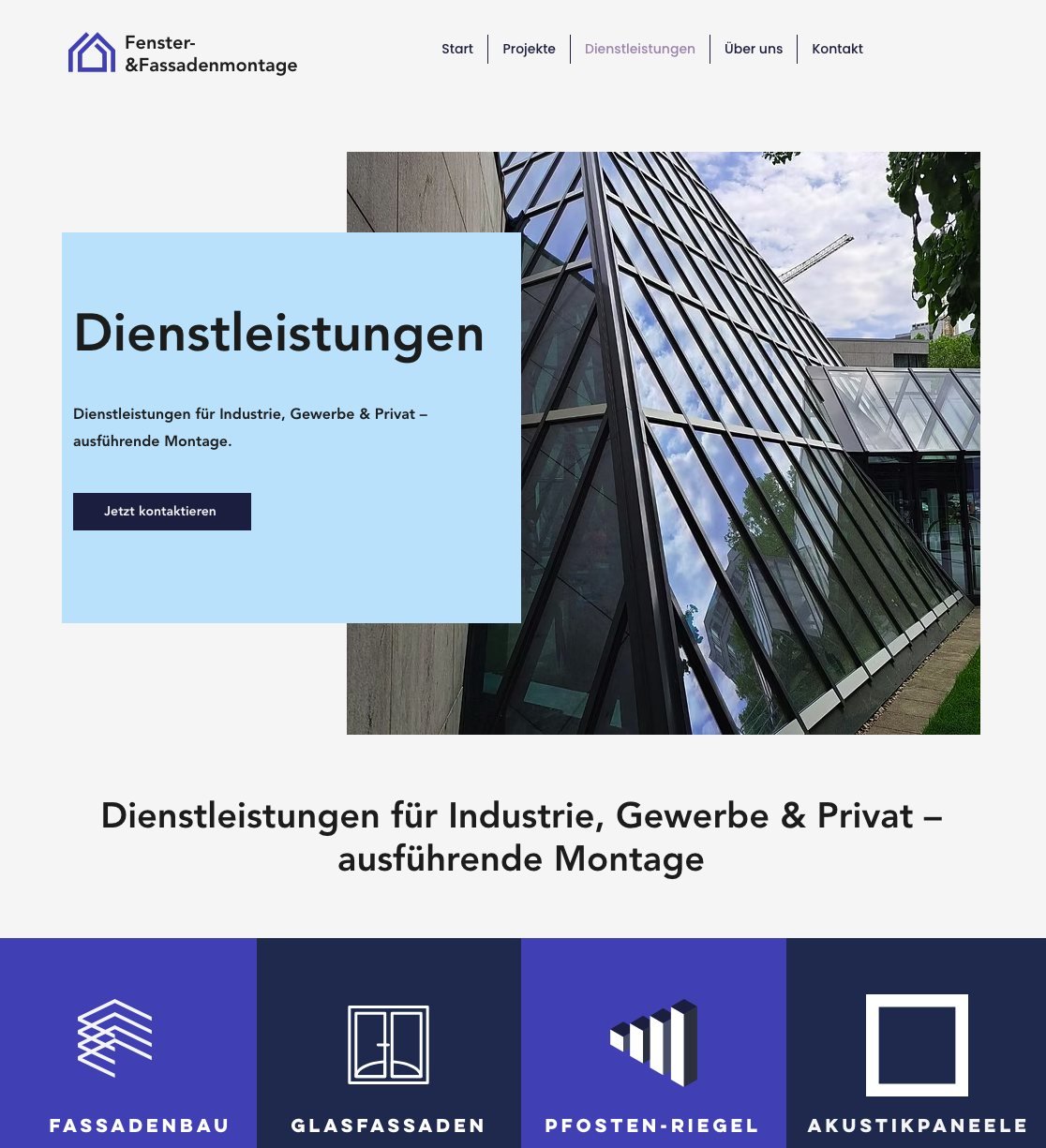 Dienstleistungsseite