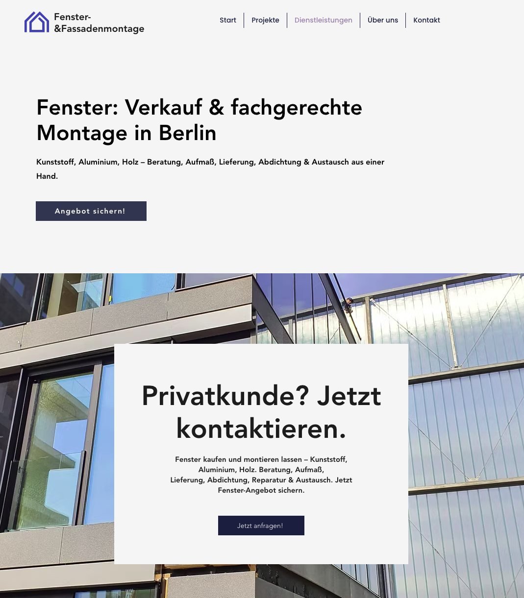 Privatkundenseite